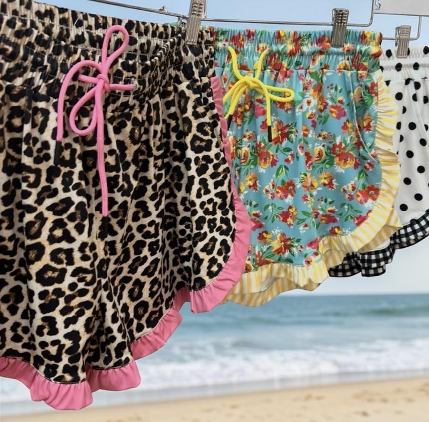 Ruffled, Blossom and Zebra Print shorts