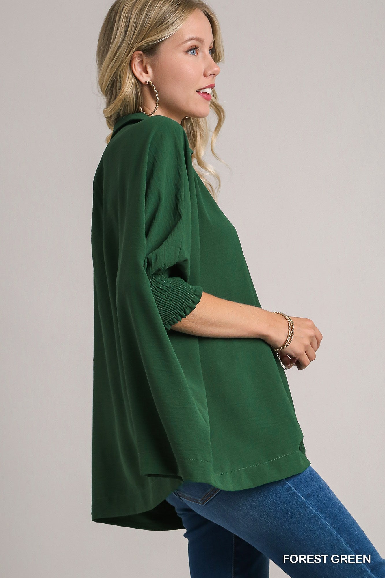 Green Boxy Cut Blouse (Copy)