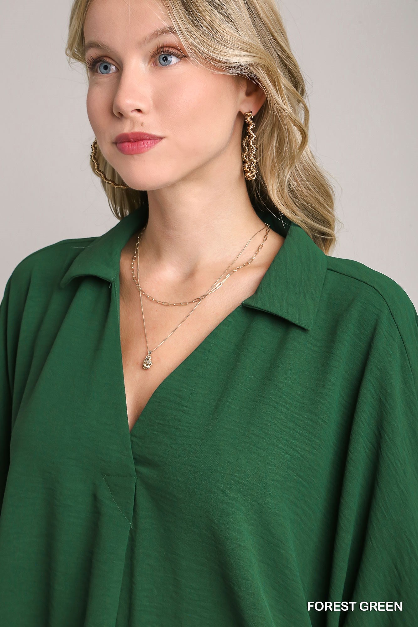 Green Boxy Cut Blouse (Copy)