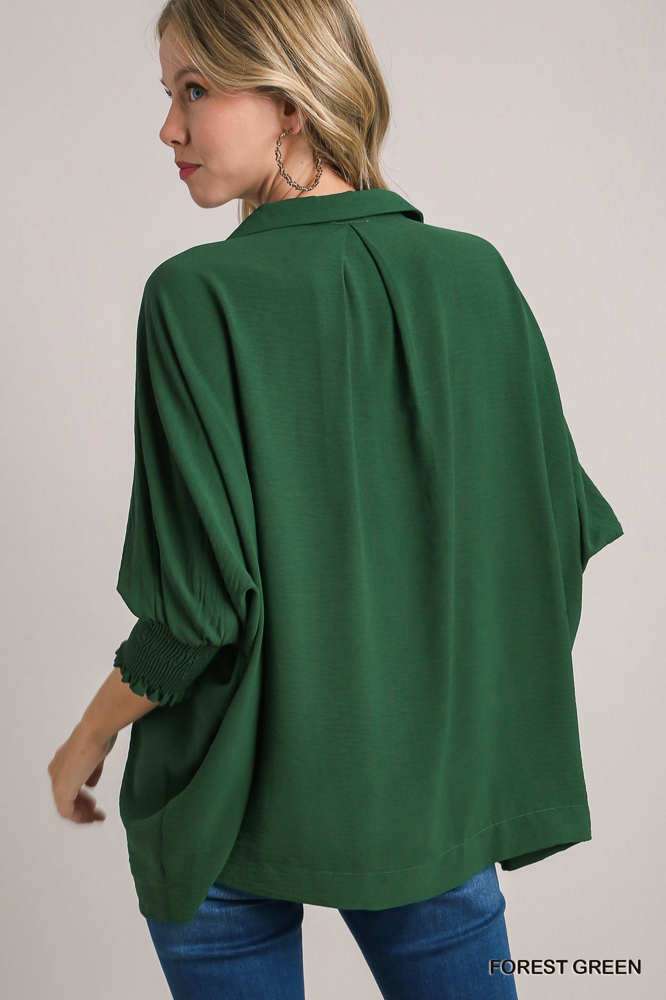 Green Boxy Cut Blouse (Copy)