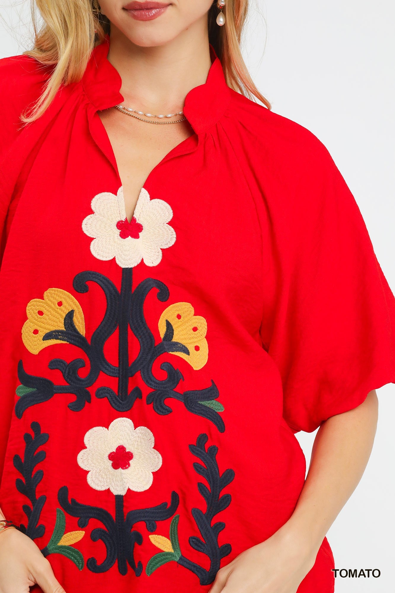 Tomato color Blouse
