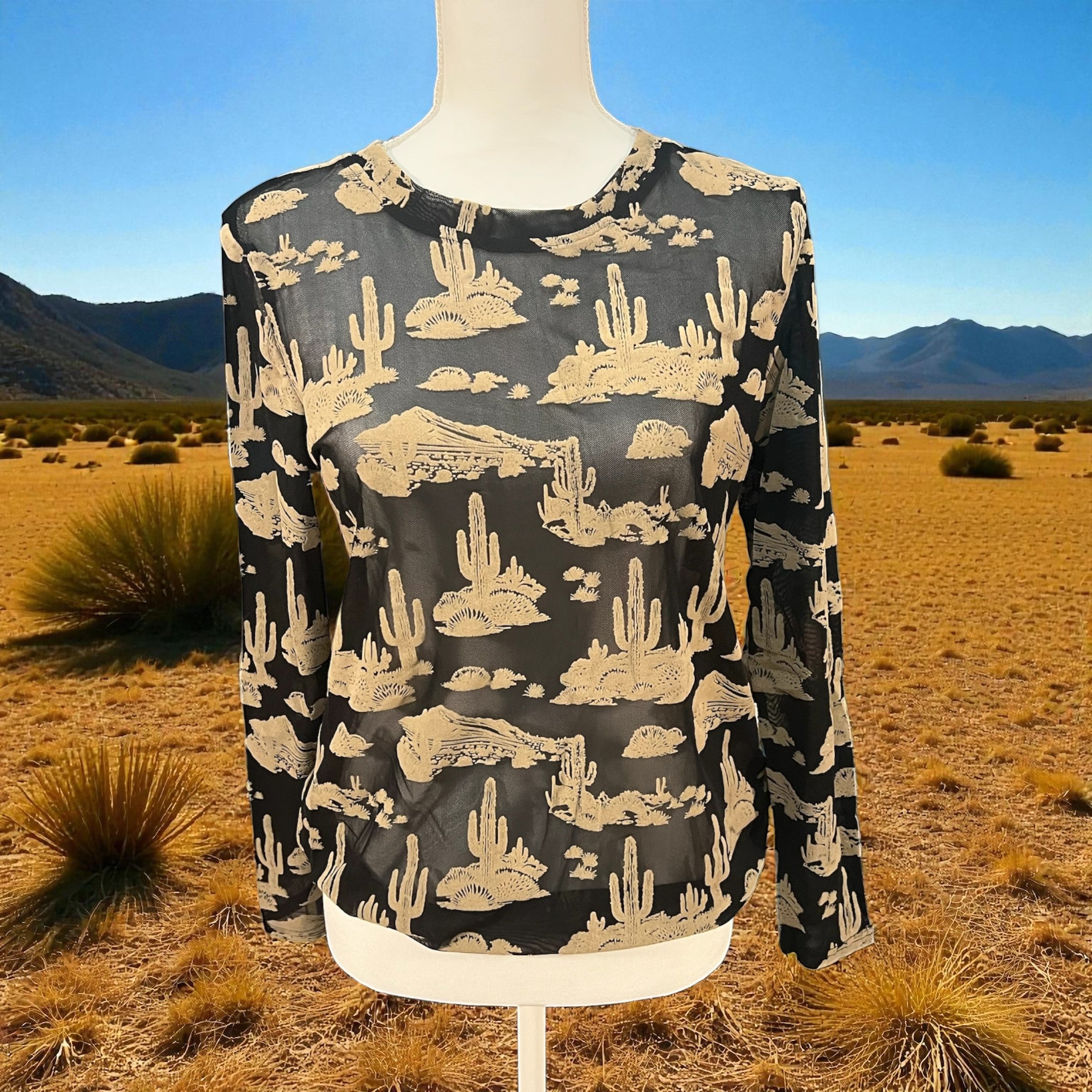 Black Western Desert Blouse