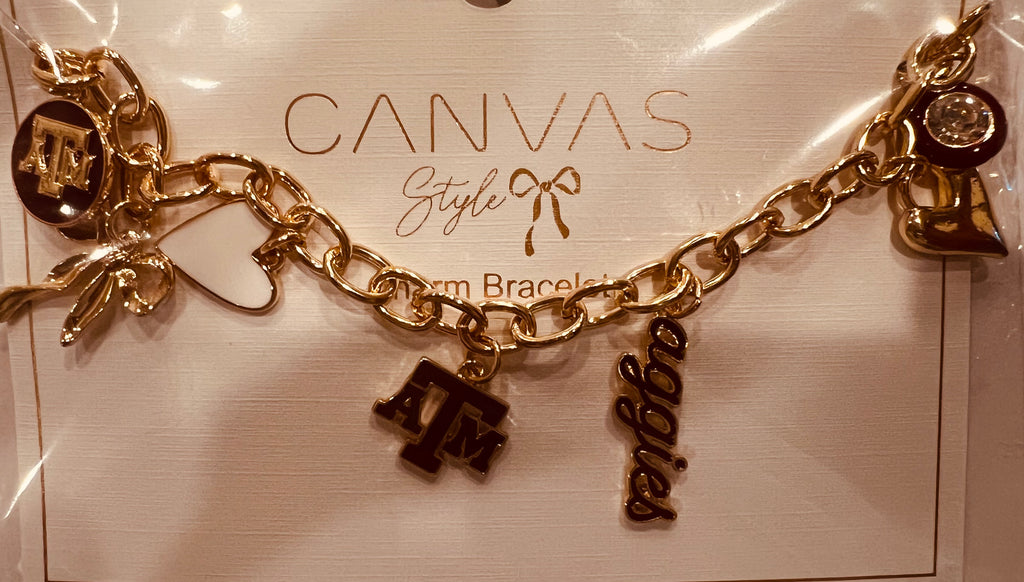 Texas A&M charm bracelet