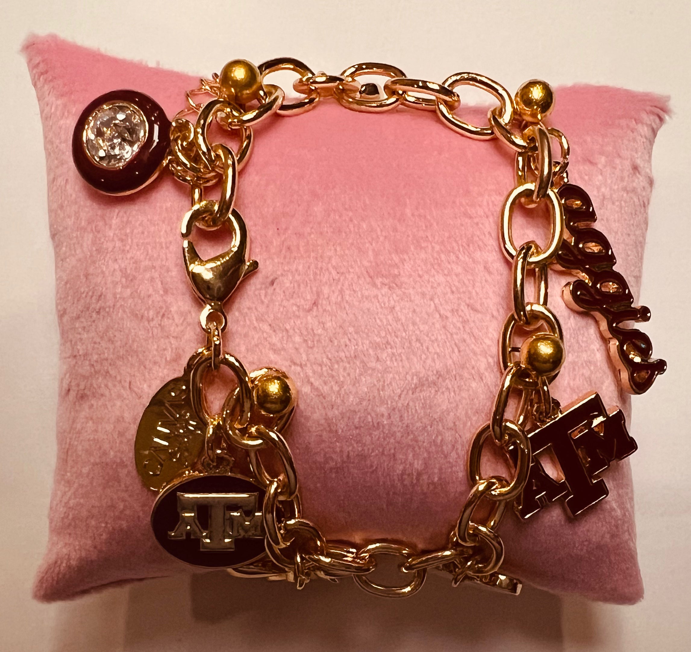 Texas A&M charm bracelet