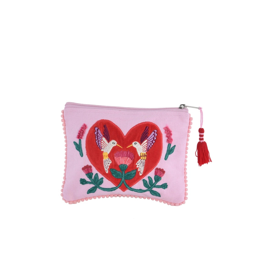 Heart Red Bird Pouch