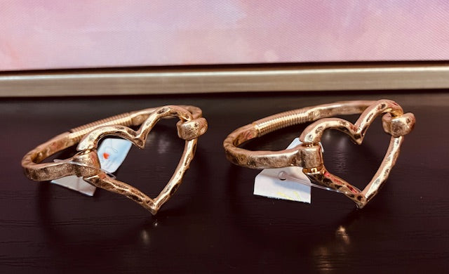 Heart Bangle Bracelet