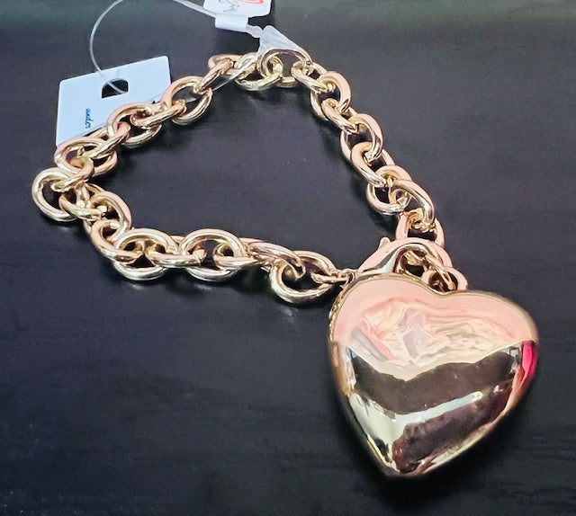 Heart link bracelet