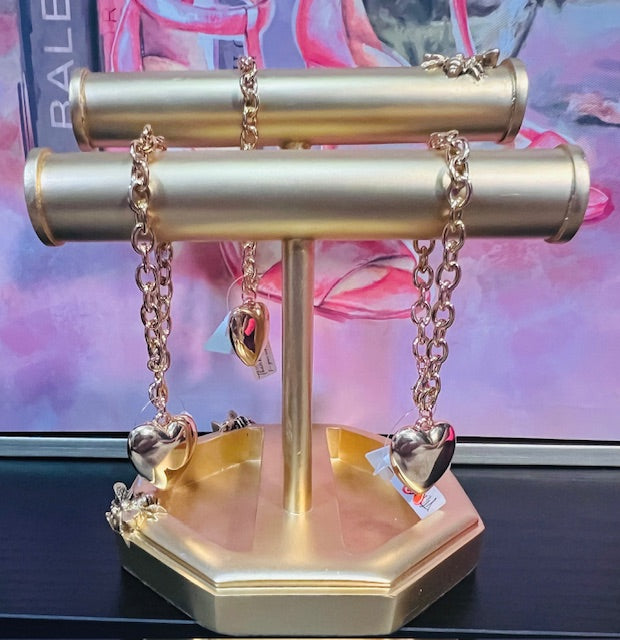 Heart link bracelet