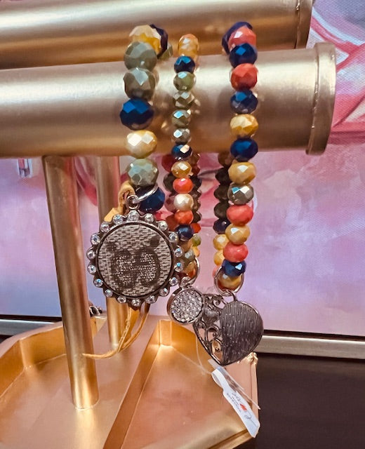 Triple stranded fall bracelet