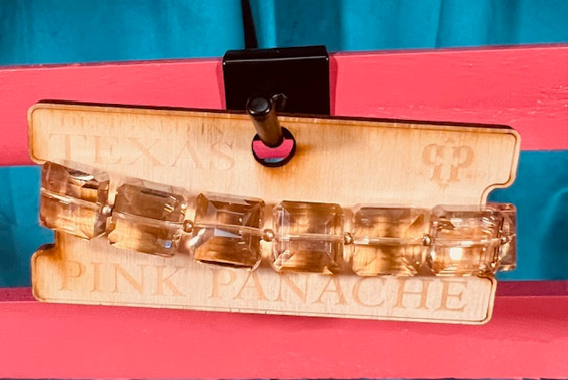 Clear cubed bracelet