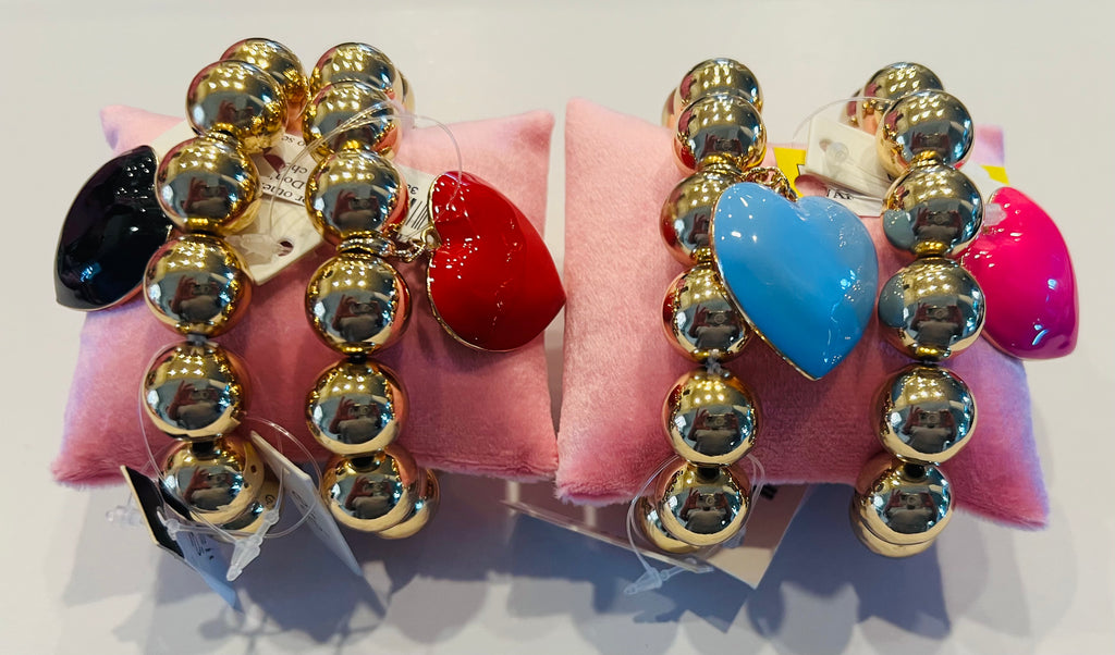 Chunky Ball with single heart bracelet
