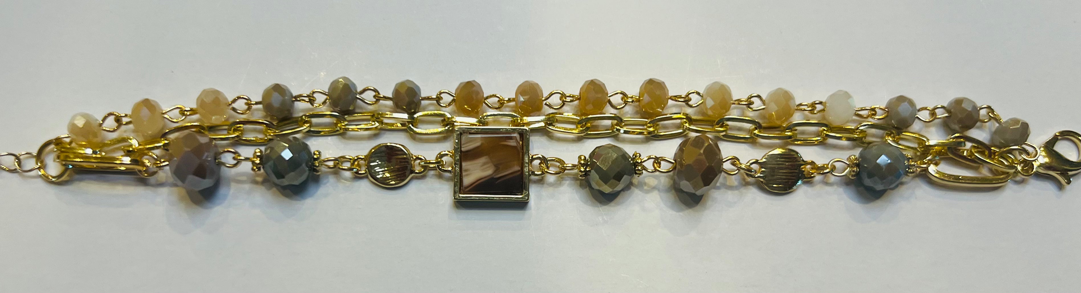 3-strand champagne color bracelet