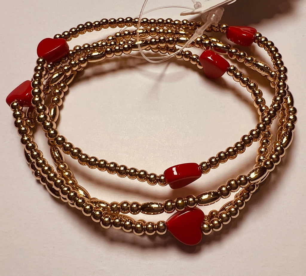 Four heart stranded bracelet