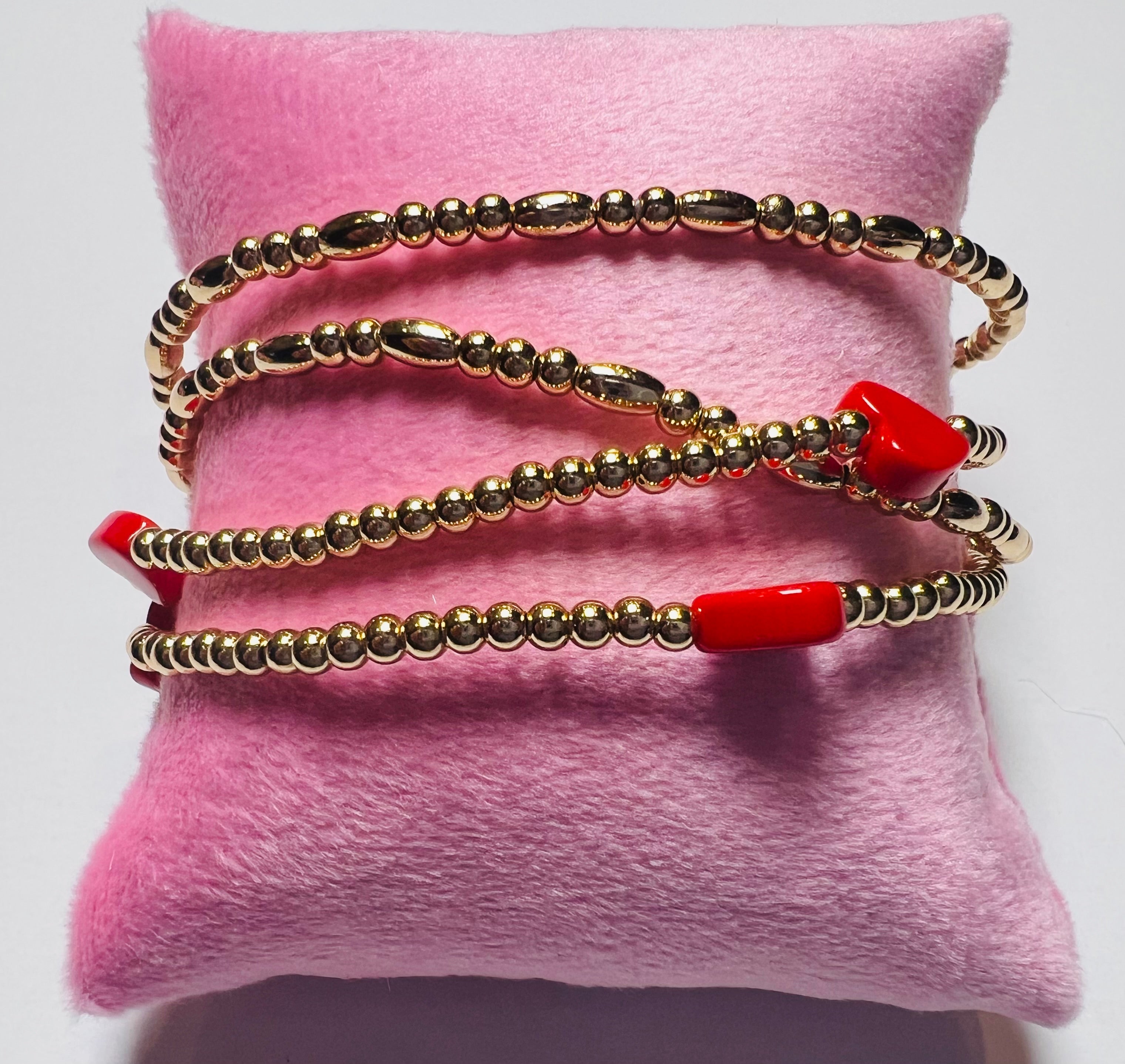 Four heart stranded bracelet