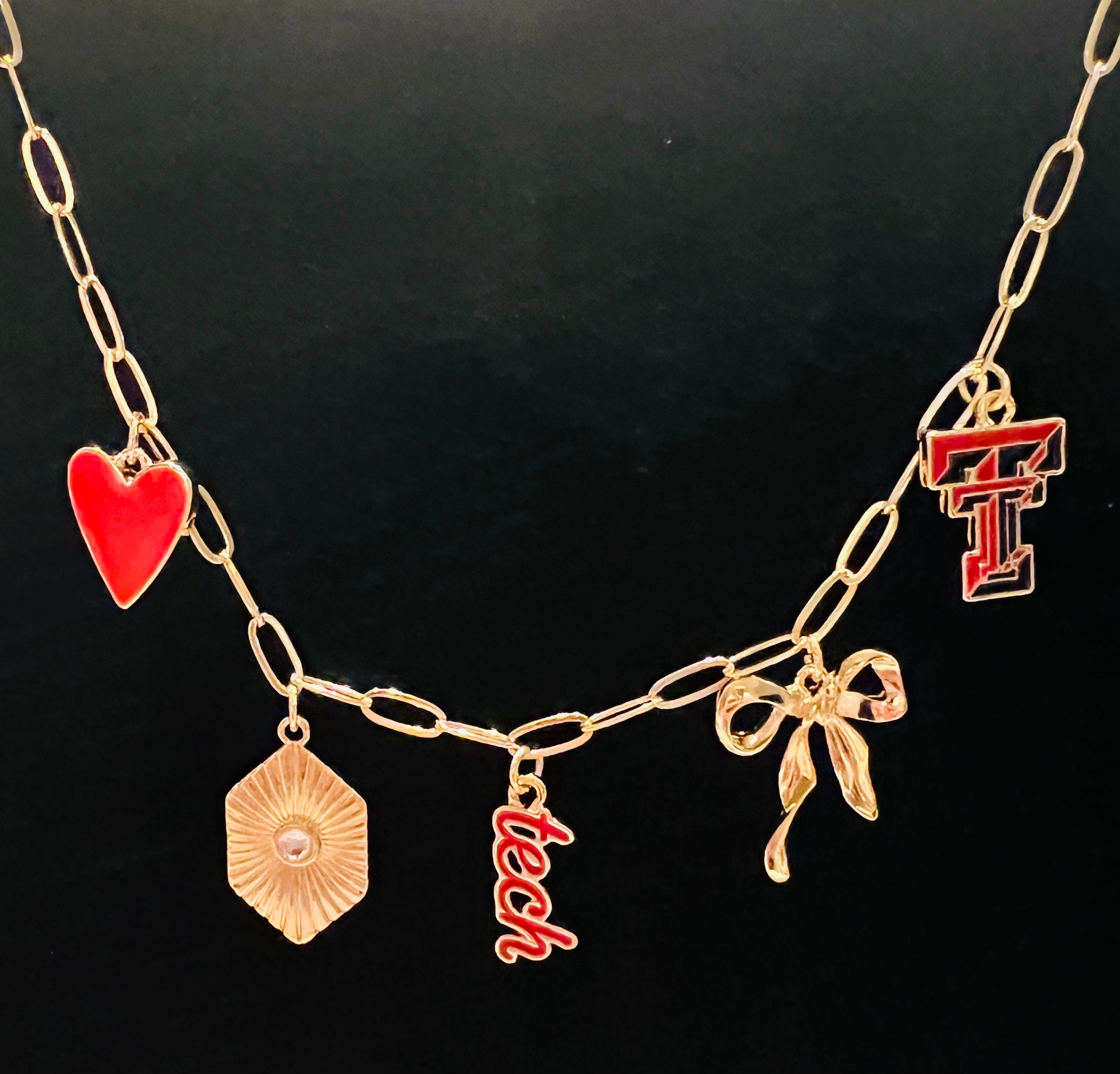 Texas Tech Paper clip necklace