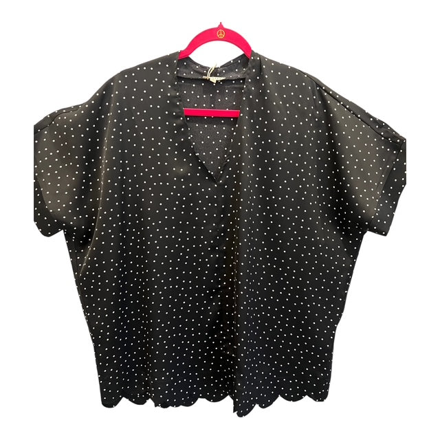 B&W mini polka dot Blouse