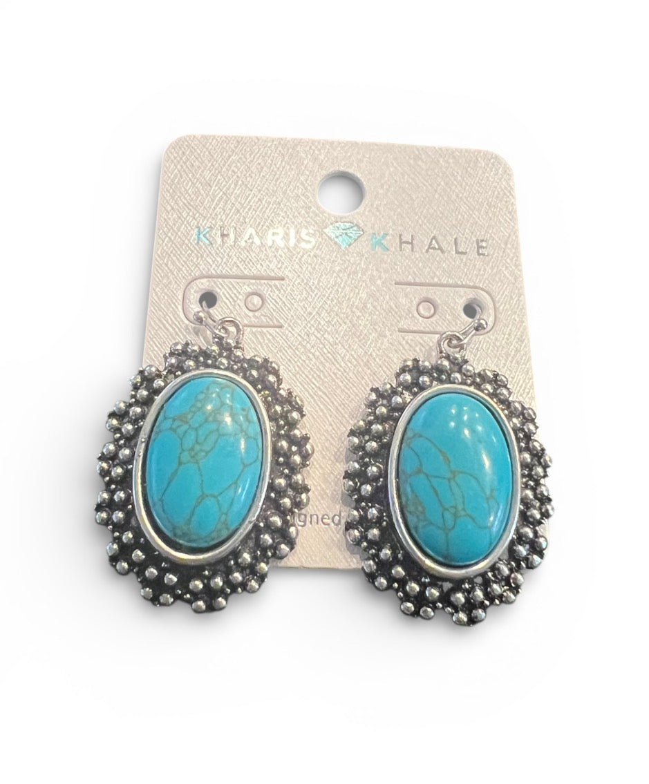 Oval TQ Earrings