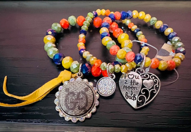 Triple stranded fall bracelet