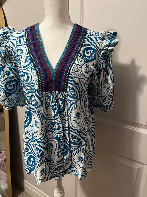TQ with trim Blouse