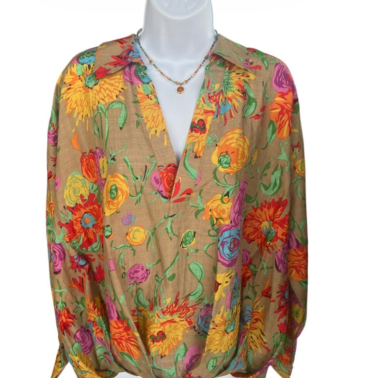 Mocha Mix Blouse(floral)
