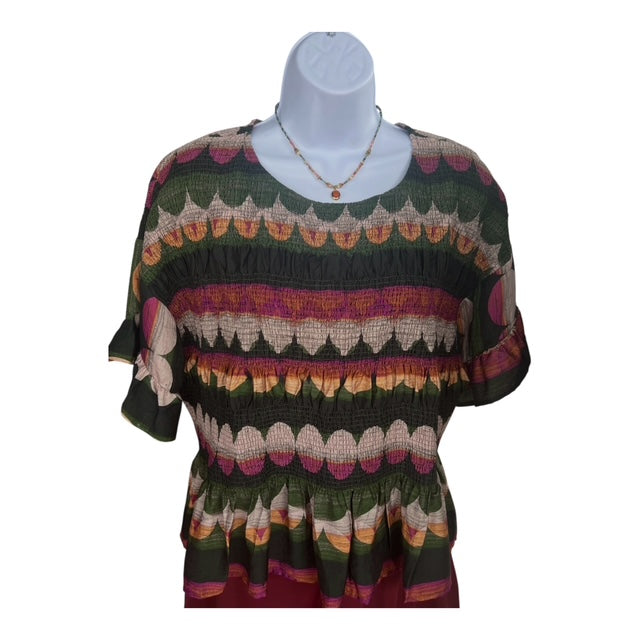 Fall Colors Ruffle Blouse